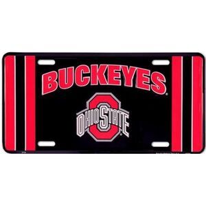 Ohio State Buckeyes NCAA Team Stripe License Plate